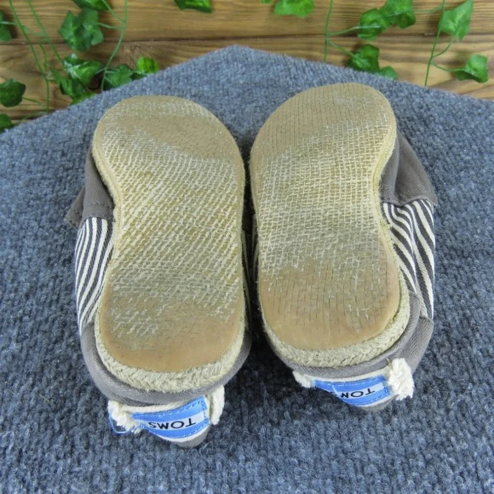 TOMS Women Slip On Espadrille‎ Gray Fabric Sz 9 Medium  Used 2025